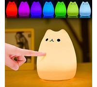 Haofy Veilleuse LED, Silicone Veilleuse Enfant, Veilleuse Bébé Lumière LED Portable Veilleuse Chambre Lampe avec 7 Couleurs de Nuit Lampe de Chevet USB Rechargeable Veilleuse