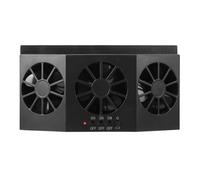 Haofy Ventilateur d'extraction de Voiture à énergie Solaire, 3 Ventilateurs, 5 000 Tr/min, avec Batterie de 1 200 MAh, Refroidissement par Ventilation Automatique, pour Voitures Garées, Voyages sur