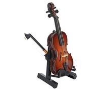 Haofy Violon Miniature, Modèle d'instrument de Musique en Tilleul fabriqué à la Main avec un Design Artistique Complexe 1,5 X 1,2 X 3,4 Pouces pour les Collectionneurs et les Amateurs de Décoration