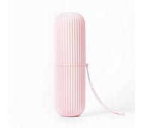 Haofy Voyagez des Brosses à Dents Portables, Rose, Vert, Gris, Blanc, Tasse avec Corde, Matériau PP, Bord Lisse, Ample Stockage, Haute Finition, Accessoires de Voyage, Conception Pratique (Rose)