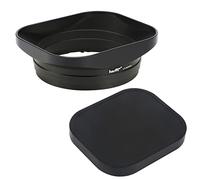 Haoge LH-S245G Pare-soleil carré à baïonnette en métal pour objectif Sony FE 50 mm F2.5 G, FE 40 mm F2.5 G, FE 24 mm F2.8 G, RX1 RX1R RX1RII/M2 RX1R III M3 avec capuchon sur Sony a7CII a7R5 a7m4