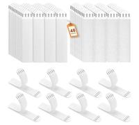 Haoh 48 Paires Languette Accroche Tableau Sans Percer, Attache Cadre Adhésif, 9.3cm Languette Adhesif Mural, Fixation Murale Sans Percer pour Accroche Cadre, Art Mural