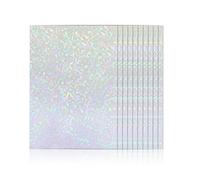 Haohai 15 Feuilles Vinyle Adhésif Holographique, Glitter Craft Autocollant (15 Pièces)