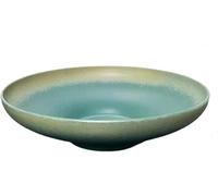 haohang Ensemble de 2 grands saladiers en céramique - Bols hauts et créatifs de 25 cm pour soupes, pâtes, fruits et nouilles froides, empilables(Green)