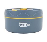 HAOHIZE Boîte à Bento Thermique Boîte à Lunch, Marmite Thermique 420 ML 304 Double Couche en Acier Inoxydable Portable Forme Ronde Récipient à Lunch Thermique Bleu Foncé Type (HAOHIZEPome-13)