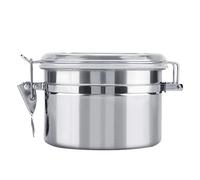 HAOHIZE Boîte à café, récipient à café hermétique en acier inoxydable, stockage de grains de café moulu, récipient hermétique à expresso scellé sous vide, pot à café, récipient à (HAOHIZEYYA-01)