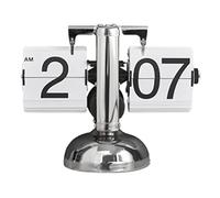 HAOHIZE Horloge de Bureau rétro Rabattable, Horloge numérique Vintage Rabattable, alimentée par Batterie, Horloge de Table à Bascule Automatique, Horloge mécanique Simple rétro (Blanc)