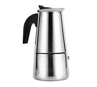 HAOHIZE Stovetop Coffee Maker,Percolator Italian Coffee Maker Stainless Steel Pot Espresso Coffee Maker Stove Home Office Use for Classic Cafe Maker, Stainless Steel Suitable for (200ml)