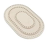 HAOHIZE Support de Base de Panier Moïse, 3 Pièces Kit de Base de Panier au Crochet Panier en Bois Fournitures de Tissage Crochet Sac Base Inférieure Ovale Vierge Solide Panier au