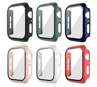 Haojavo Coque Compatible avec Apple Watch 42MM, 6 Pièces Protection 2 en 1 PC Durcissement Boitier et HD Verre Trempé Film pour iwatch 42 MM Accessoire protège d'écran pour homme et femme Serie 3/2/1