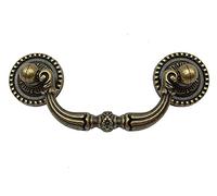 HAOJIazx Poignée de tiroir à Bascule en Bronze Antique de 3 po CC, Style Vintage, quincaillerie de Bouton d'armoire, centres de 76 mm (n° 25)(3" (76 mm) Centers)