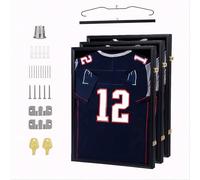 HaoJieHan Vitrine pour Cadre en Jersey, Grands Cadres, boîte à Ombre verrouillable avec Protection UV à 98% en Acrylique et Cintre pour Maillot de Baseball, Basket-Ball, Football 3,80 x 60cm