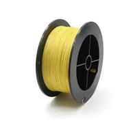 HAOJZE Câble électronique micro-fin monoconducteur en cuivre plaqué argent haute température 38-24 AWG, 1 pièce, UL1423 PTFE(Yellow,1 REEL-32AWG X 305M)