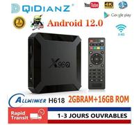 Haokan-Android 12 X96Q Smart TV Box Allwinner H618 Quad Core 2GB 16GB Support 4K Netflix Youtube Set Top Box Lecteur multimédia Déc