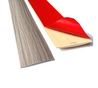 HAOKKV Bande De Transition De Sol en PVC, Auto - Adhésif Le Barre De Seuil, Bande De Séparation De Sol, pour Joindre Le Sol, Comble Les Espaces(Gray Wood,W5cmL100cm)