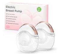 Haokoo Tire Lait Electrique Main Libre - Tire-Lait Électrique Intégré et Portable pour Plus de Discrétion, Étanchéité Améliorée, 3 Modes et 12 Niveaux, avec Brides 17/19/21/24 mm, 2 Pièces