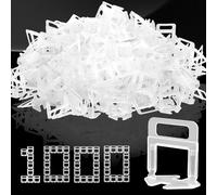 Haoledy 1000 Pièces Croisillon Autonivelant 2mm Joint Carrelage, kit Système de Nivellement de Carrelage Croisillon Carrelage Autonivelant, Languettes de Nivellement pour Pose de Carreaux de Sol Mur