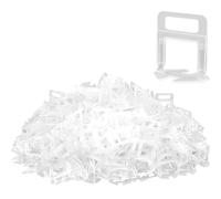 Haoledy 300 Pièces Croisillon Autonivelant 2mm Joint Carrelage, kit Système de Nivellement de Carrelage Croisillon Carrelage Autonivelant, Languettes de Nivellement pour Pose de Carreaux de Sol Mur