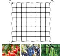 Haoledy Filet de Tente de Culture Palissage 80 x 80 cm, Filet de Soutien pour Plantes avec 4 Crochets, Scrog Net Élastique pour Plante Grimpantes, Légumes, Fruits, Fleurs