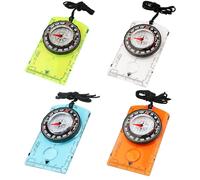 Haoledy Lot de 4 boussoles d'extérieur pour enfants, mini boussole avec gravure, équipement scout, boussole pour enfants, pour trekking, camping, randonnée, cyclisme, aventures en plein air