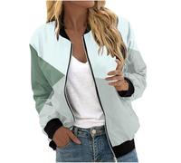 HAOLEI Amazon Photo Mon Compte Y2K Veste Bomber À Manches Longues Pour Femme Veste Élégante Avec Motif Floral Et Fermeture Éclair Veste Légère Streetwear Manteau Court Décontracté Col Montant Outwear