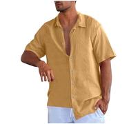 HAOLEI Chemises pour Hommes Classiques Manches Courte avec BoutonnéEs DéContractéE ÉTé Shirt De Couleur Unie Grandes Tailles Chemise Regular Fit Formal Business Chemises pour Le Bureau Et Sorties