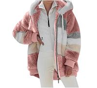 HAOLEI Veste Femme Polaire Chaud Sweat à Capuche ZippéE à Capuche Doublure Hoodies Sweatshirt Hiver Manteau en Peluche ÉPaissir Doux Chic Ample DéContractéE Outwear Blouson