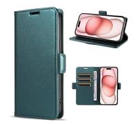 HAONANDE Coque Portefeuille pour Huawei Mate 20 Lite, Étui à Rabat Clapet en Cuir Pochette Flip Case, Magnétique Fentes pour Cartes RFID Blocage Béquille, Housse Antichoc Vert