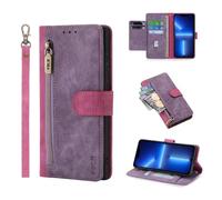 HAONANDE Coque Portefeuille pour Samsung Galaxy M16 5G/Galaxy F16 5G, Housse à Rabat en Cuir Case avec Magnétique, 6 Fentes pour Cartes, Support, Protection RFID, Étui Antichoc Béquille Violet