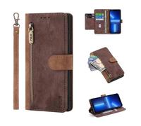 HAONANDE Coque Portefeuille pour TCL 50 SE 4G / 40 NxtPaPer 4G, Housse à Rabat en Cuir Case avec Magnétique, 6 Fentes pour Cartes, Support, Protection RFID, Étui Antichoc Béquille Marron