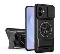 HAONANDE Coque pour iPhone 17 avec 360 Anneau Support magnétique, Étui Militaire Antichoc Protection avec Cache caméra Coulissant Housse Compatible avec MagSafe Noir