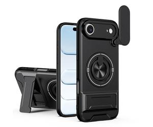 HAONANDE Coque pour Oppo A59 5G avec 360 Anneau Support magnétique, Étui Militaire Antichoc Protection avec Cache caméra Coulissant Housse Compatible avec MagSafe Noir