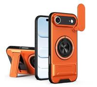 HAONANDE Coque pour ZTE Blade V80 Pro 4G / V80 Design 4G avec 360 Anneau Support magnétique, Étui Militaire Antichoc Protection avec Cache caméra Coulissant Housse Compatible avec MagSafe Orange