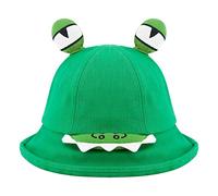 Haoohu Chapeau Grenouille en Coton pour Adultes - Pêcheur, Soleil, Fête - Vert Lumière, Taille Unique