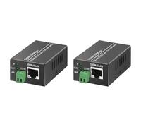 Haopeuk 2 PièCes D'Extension IP Ethernet sur Kit RéSeau Coaxial HD Extension de Transmission par Câble Coaxial EoC pour CaméRas de VidéOsurveillance de SéCurité (A)