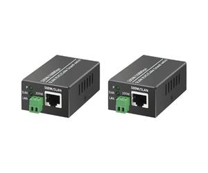 Haopeuk 2 PièCes D'Extension IP Ethernet sur Kit RéSeau Coaxial HD Extension de Transmission par Câble Coaxial EoC pour CaméRas de VidéOsurveillance de SéCurité (A)