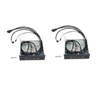 Haopeuk 2X Adaptateur D'Extension du Panneau du Lecteur Optique USB 3.0 À 2 Ports USB 3.0 HUB + HD Audio + Bouton de Commutateur d'alimentation