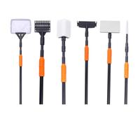 Haopeuk Kit D'Outils de Nettoyage D'Aquarium, Ensemble de Pinces pour Aquarium, Filet pour Aquarium, Râteau à Gravier, Grattoir à Algues, Fourchette, Éponge, Brosse, Nettoyeur de Verre