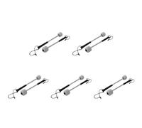 Haopeuk Lot de 10 maillets en feutre pour tambour de basse avec tête en acier inoxydable, blanc
