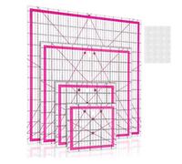 Haopeuk Règle de matelassage en 4 pièces, règle carrée en acrylique, règle de coupe en tissu, marquage clair, règle acrylique et règle de repassage B