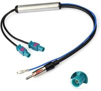 HAOPYOU Antenne Voiture Cble Adaptateur Fakra Fiche DIN Double Prise Fakra Z avec amplificateur Cble dab splitter 3