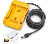 HAOQUOOU Adaptateur de batterie pour batterie DeWalt 20 V, cordon convertisseur d'alimentation CC pour accessoires de la série Starlink, câble de charge pour satellite Starlink, jaune