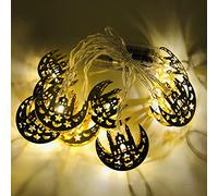 HAOSHICS Guirlande lumineuse LED Ramadan pour l'Aïd, lanternes de l'Aïd, décoration de style musulman pour festival, fête, bistrot, décoration d'intérieur (G)