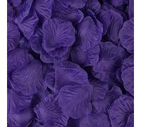 HAOSHICS Lot de 1200 pétales de rose artificiels pour nuit romantique, décoration florale de mariage, fête, événements (violet)