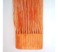 HAOSHICS Rideau à ficelles pour porte, panneau mural, fenêtre, séparateur de pièce, maison, terrasse, chambre à coucher, ruban décoratif à pompons pour mariage, café (orange)