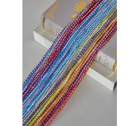 HAOSHICS Rideau à ficelles pour porte, panneau mural, fenêtre, séparateur de pièce, maison, terrasse, chambre à coucher, ruban décoratif à pompons pour mariage, café (multicolore)