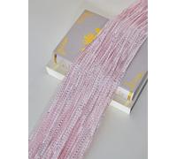 HAOSHICS Rideau à ficelles pour porte, panneau mural, fenêtre, séparateur de pièce, maison, terrasse, chambre à coucher, ruban décoratif à pompons pour mariage, café (rose)