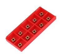 Haosie 10 Pièces Lames Inserts Rotatifs CNC, Plaquettes de Carbure CNC, Insert Carbure, CCMT060204-HM YBC251, Outil Tournage Filtage pour Acier pour Tours, Fraiseuses (10 * 6 * 2.5 mm)