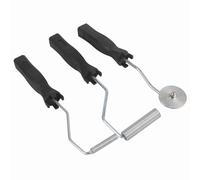 Haosie 3PCS Outils Rouleaux en Fibre de Verre, Rouleau Debulleur Resine, Fibre de Verre d’Alliage d’Aluminium, Bubble Paddle Roller Kit, pour Résine Composite Décoration Maison