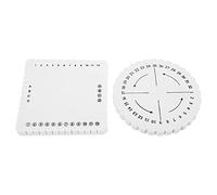 Haosie Lot de 2 Kumihimo Disque Rond, Carré Macramé Tressé Disque de Tressage, Planche de tressage Ronde, Plaque de Fabrication de Bijoux, pour La Corde Tressée